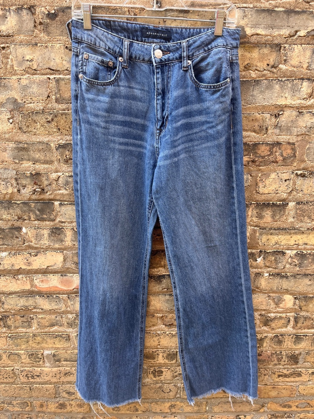 Aeropostale High Rise Wide Leg Denim Jeans Recycled Size 6